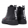 Botines Levi's con cordones blancos y negros y detalles en rojo