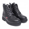 Botines Levi's con cordones blancos y negros y detalles en rojo