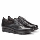 Zapatos planos Fluchos con cordones elásticos negros de piel - Querol online