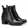 Botins de taló Fluchos negres de pell nydia