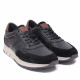 Zapatos sport Lobo negros de piel con detalles marrones torri - Querol online