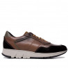 Sabates sport Lobo marrons de pell amb detalls negres torri