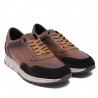 Sabates sport Lobo marrons de pell amb detalls negres torri