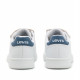 Zapatillas deporte Levi's avenue blancas con detalle azul con velcro - Querol online