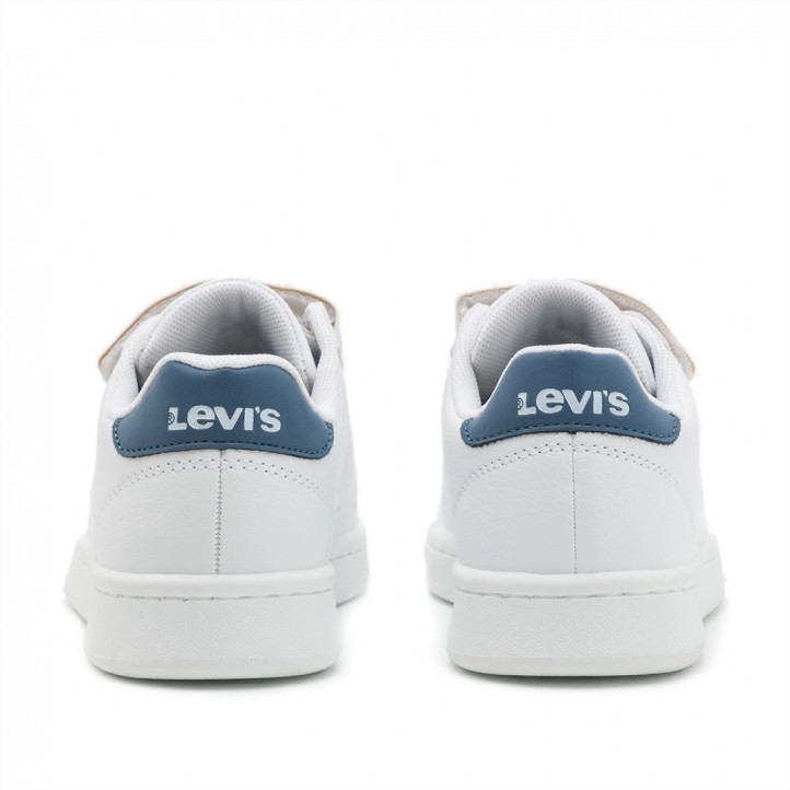 Sabatilles esport Levi's avenue blanques amb detall blau amb velcro - Querol online