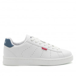 Zapatillas deporte Levi's avenue blancas con detalle azul - Querol online