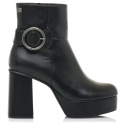 Botines tacón Mustang 53068 sindy con hebilla redonda - Querol online