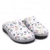 Zapatillas casa SALVI blancas con detalles florales