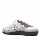 Zapatillas casa SALVI blancas con detalles florales - Querol online