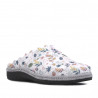 Zapatillas casa SALVI blancas con detalles florales