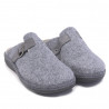 Zapatillas casa SALVI grises con hebilla lateral para hombre