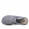Zapatillas casa SALVI grises con hebilla lateral para hombre