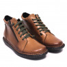 Botines planos BRANS marrones con cremallera y cordones elásticos