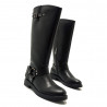 Botas planas Mustang 59563 bruna estilo biker