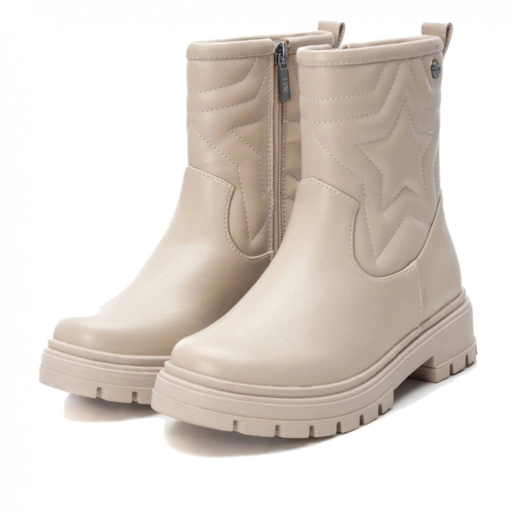 Botines Xti 150496 beige con grabado de estrella - Querol online