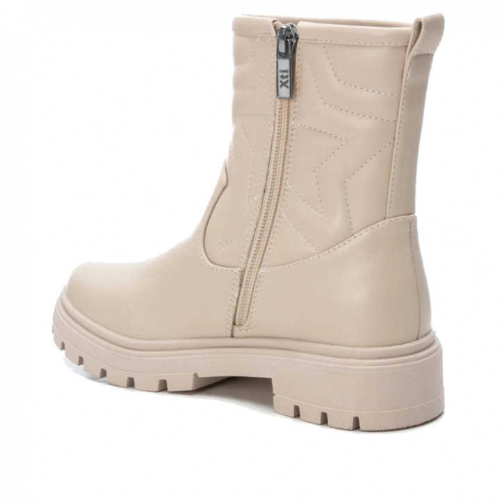 Botines Xti 150496 beige con grabado de estrella - Querol online