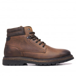 Botines Zen marrones encerados con cordones - Querol online