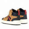 Zapatillas altas Geox weemble amarillo y negro con cordones elásticos y velcro