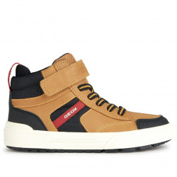 Sabatilles altes Geox weemble gorc i negre amb cordons elàstics i velcro - Querol online