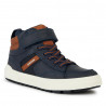 Zapatillas altas Geox weemble azul y marrón con cordones elásticos y velcro