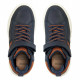 Zapatillas altas Geox weemble azul y marrón con cordones elásticos y velcro - Querol online