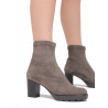 Botins de taló Miss Elastic taupe ajustables efecte ante