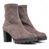 Botins de taló Miss Elastic taupe ajustables efecte ante