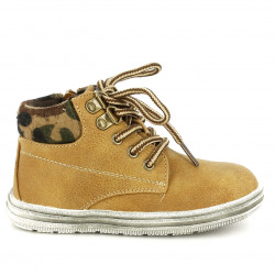 Botines K-Tinni camel con cremallera y cordones estilo montaña - Querol online