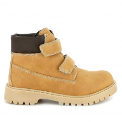 Botines QUETS! marrones con dos velcros y cuello acolchado marron oscuro - Querol online