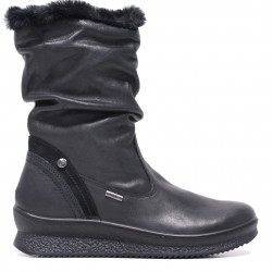 Botas planas Imac 257098 negras con pelo interior - Querol online