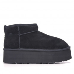 Botins plataforma negres mini amb plataforma - Querol online