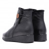 Botins plans Suite009 negres amb lleuger tascó, pèl i botó per a tancament de pell