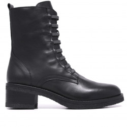 Botins plans Suite009 estil militar de pell amb elàstics a mode de cordons - Querol online