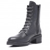 Botins plans Suite009 estil militar de pell amb elàstics a mode de cordons