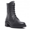 Botins plans Suite009 estil militar de pell amb elàstics a mode de cordons