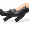 Botines tacón Stay con tacón ancho de altura negros