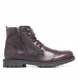 Botins Lobo wank marrons amb cremallera lateral - Querol online