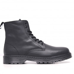 Botins Lobo helm de pell negres amb cordons - Querol online