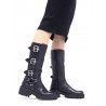 Botes estil biker amb tres sivelles laterals de pell