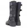 Botes estil biker amb tres sivelles laterals de pell