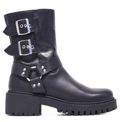 Botins Querol estil biker amb dos sivelles laterals de pell - Querol online