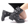 Botins Querol estil biker amb dos sivelles laterals de pell