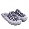 Zapatillas casa Laro grises a cuadros