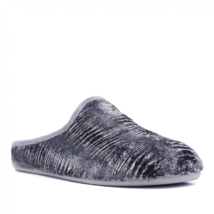 Zapatillas casa CM Confort grises comfort  estampado animal print - Querol online