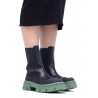 Botines plataforma negras con suela track gruesa verde