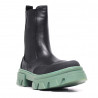 Botines plataforma negras con suela track gruesa verde