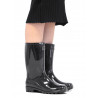 Botes aigua Owel negres de canya alta i folre tèxtil