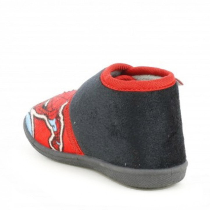 Zapatillas casa Cerda negras y rojas con velcro de spiderman - Querol online