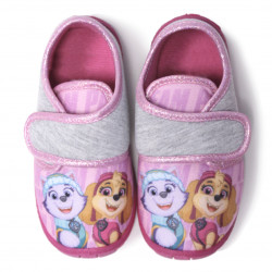 Zapatillas casa de la patrulla canina rosas y grises con Skye y Everest