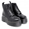Botins plataforma negres amb cremallera frontal i cordons